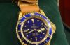 1982 Rolex 39mm late production Oyster Perpetual Date Submariner 200m Blue nipple dial Ref.1680 Chronometer in 18KYG with paper