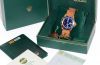 1982 Rolex 39mm late production Oyster Perpetual Date Submariner 200m Blue nipple dial Ref.1680 Chronometer in 18KYG with paper