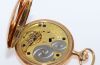 C.1920s A.Lange & Sohne 52mm triple signed Hunter cased pocket watch with Enamel dial in 14K Pink Gold