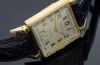 C.1946 Tiffany & Co by CH Meylan top grade manual winding in 18KYG rectangular case & faceted lugs