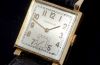 C.1946 Tiffany & Co by CH Meylan top grade manual winding in 18KYG rectangular case & faceted lugs