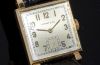 C.1946 Tiffany & Co by CH Meylan top grade manual winding in 18KYG rectangular case & faceted lugs