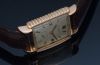 C.1939 Vacheron Constantin Ref.5 Rectangular Tank with fancy corrugated case band and manual winding in 18KPG