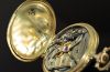 C.1907 Patek Philippe & Cie, Geneva Switzerland Open face pocket watch 45.5mm in 18YG with filigree and blue enamel. Cert