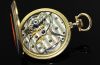 C.1907 Patek Philippe & Cie, Geneva Switzerland Open face pocket watch 45.5mm in 18YG with filigree and blue enamel. Cert