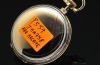 C.1907 Patek Philippe & Cie, Geneva Switzerland Open face pocket watch 45.5mm in 18YG with filigree and blue enamel. Cert