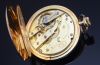 C.1924 Vacheron & Constantin Genève 49mm Chronometre Royal Open face pocket watch with white enamel dial in 18KYG. Orig Box/Cert