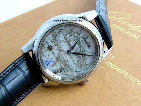 Glashutte Senator Enamel dial in steel
