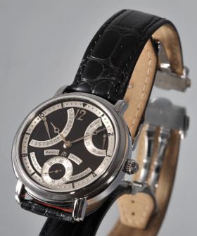 Maurice Lacroix 43mm "Masterpiece Calendrier Retrograde" in steel