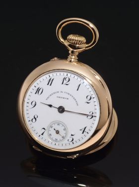 C.1909 Vacheron & Constantin Geneve 31mm miniature lady's Open face pocket watch Reference No.1 with White enamel dial in 18KYG