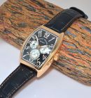 2014 Franck Muller, 39 x 55mm "MasterBanker" 3 time zones Moonphase Ref.8880MB L DT auto/date in 18KPG Svc'd
