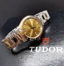 2021 Tudor lady's 28mm STYLE auto/date M12113-0007 in halfgold. B&P