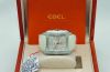 Ebel 36x48mm Brasilia Chronograph Ref.E9126M5S in steel with white ceramic & 104 diamonds bezel