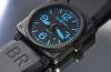 Bell & Ross, 42mm "BR03-92 Blue" auto/date in black PVD steel